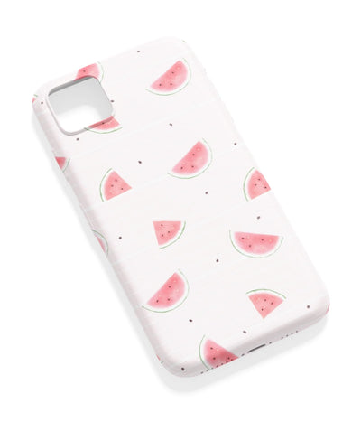 An angled view of a soft silicone case featuring a vibrant design.