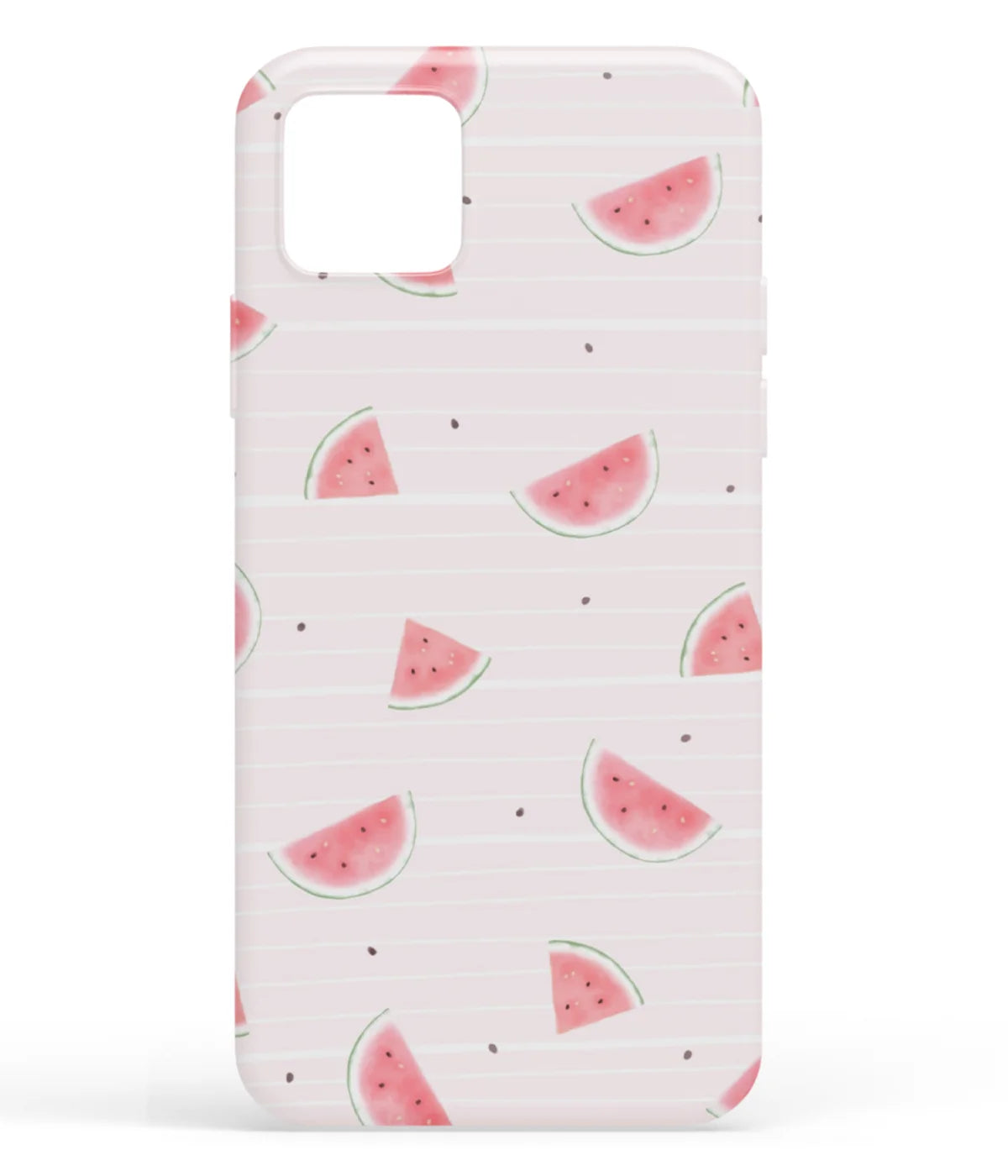A front-on view of soft silicone phone case with a colorful design.