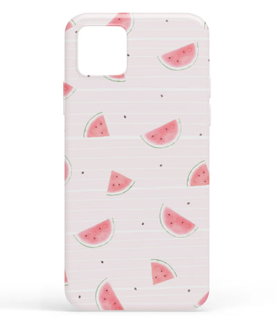 A front-on view of soft silicone phone case with a colorful design.