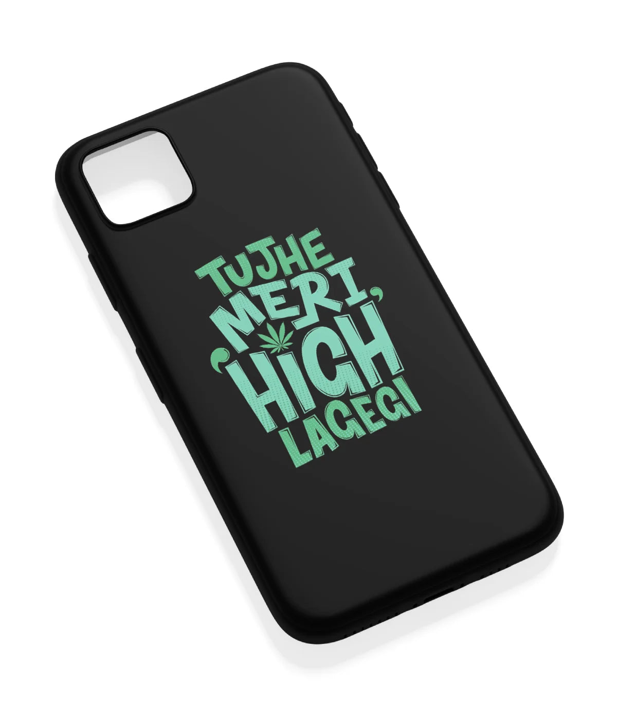 An angled view of a soft silicone case featuring a vibrant design.