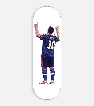 Mobile phone grip slider with a colorful design on a white background