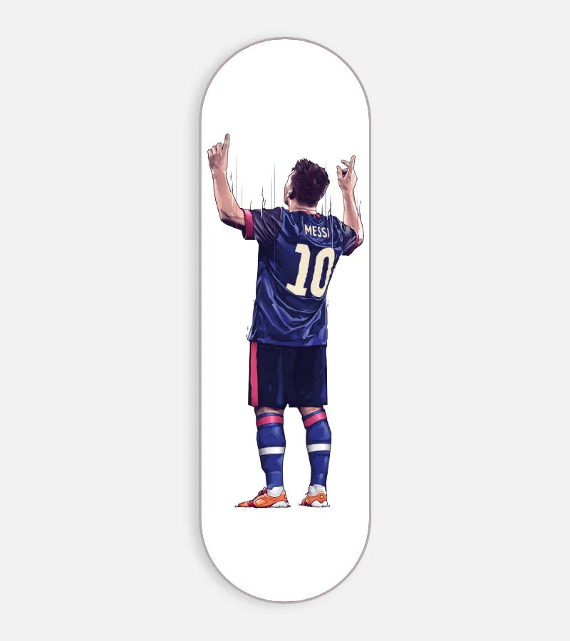 Mobile phone grip slider with a colorful design on a white background