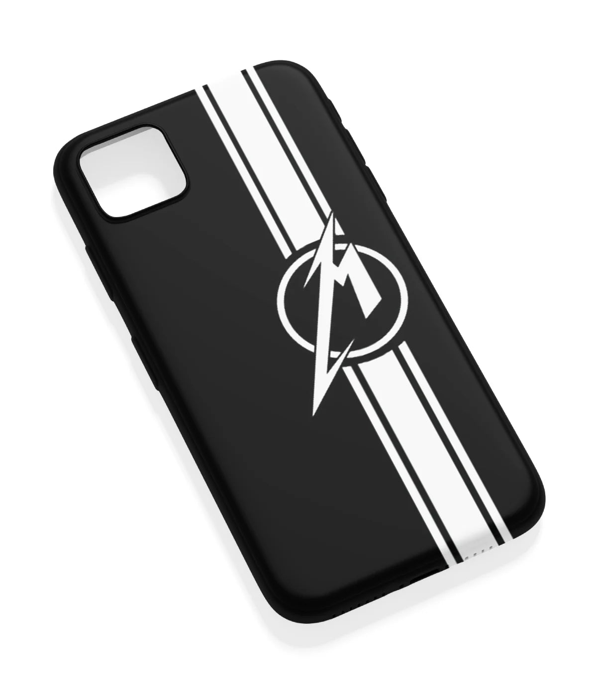 An angled view of a soft silicone case featuring a vibrant design.