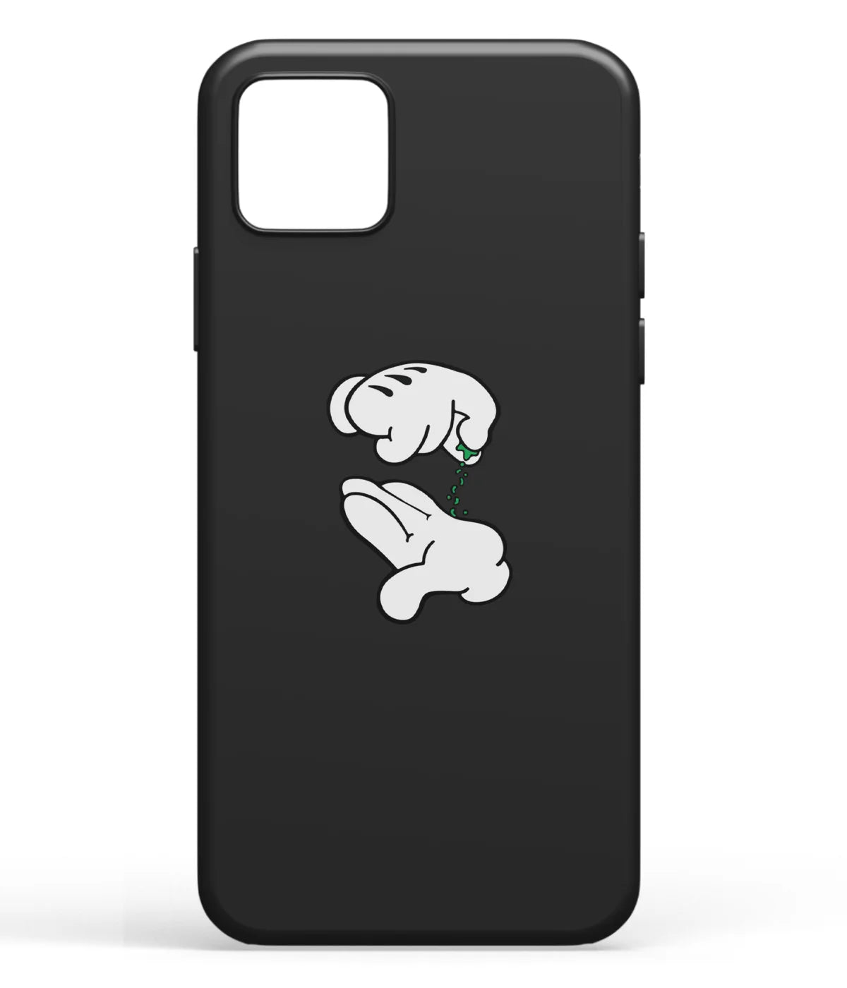A front-on view of soft silicone phone case with a colorful design.