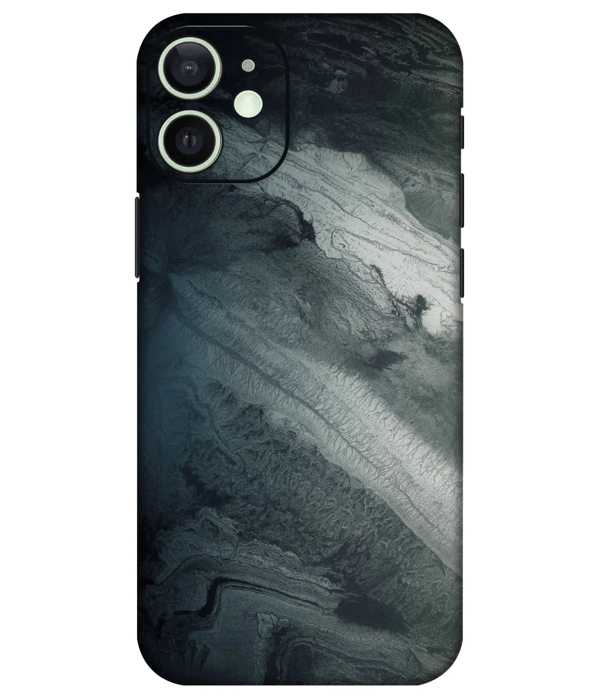 Image of a phone case featuring a mobile skin with a graphic design.