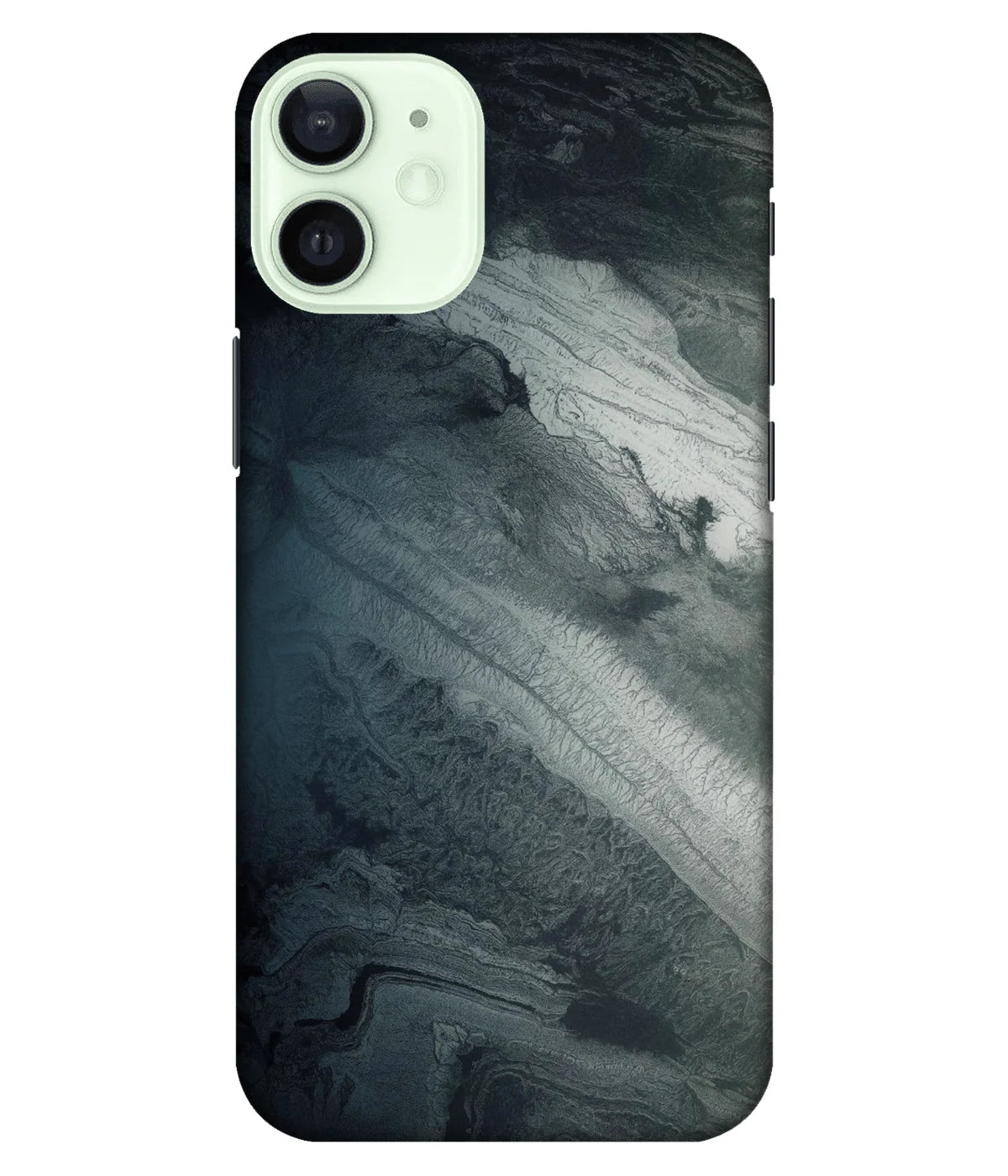 A product shot of a slim hard case with a colorful design.