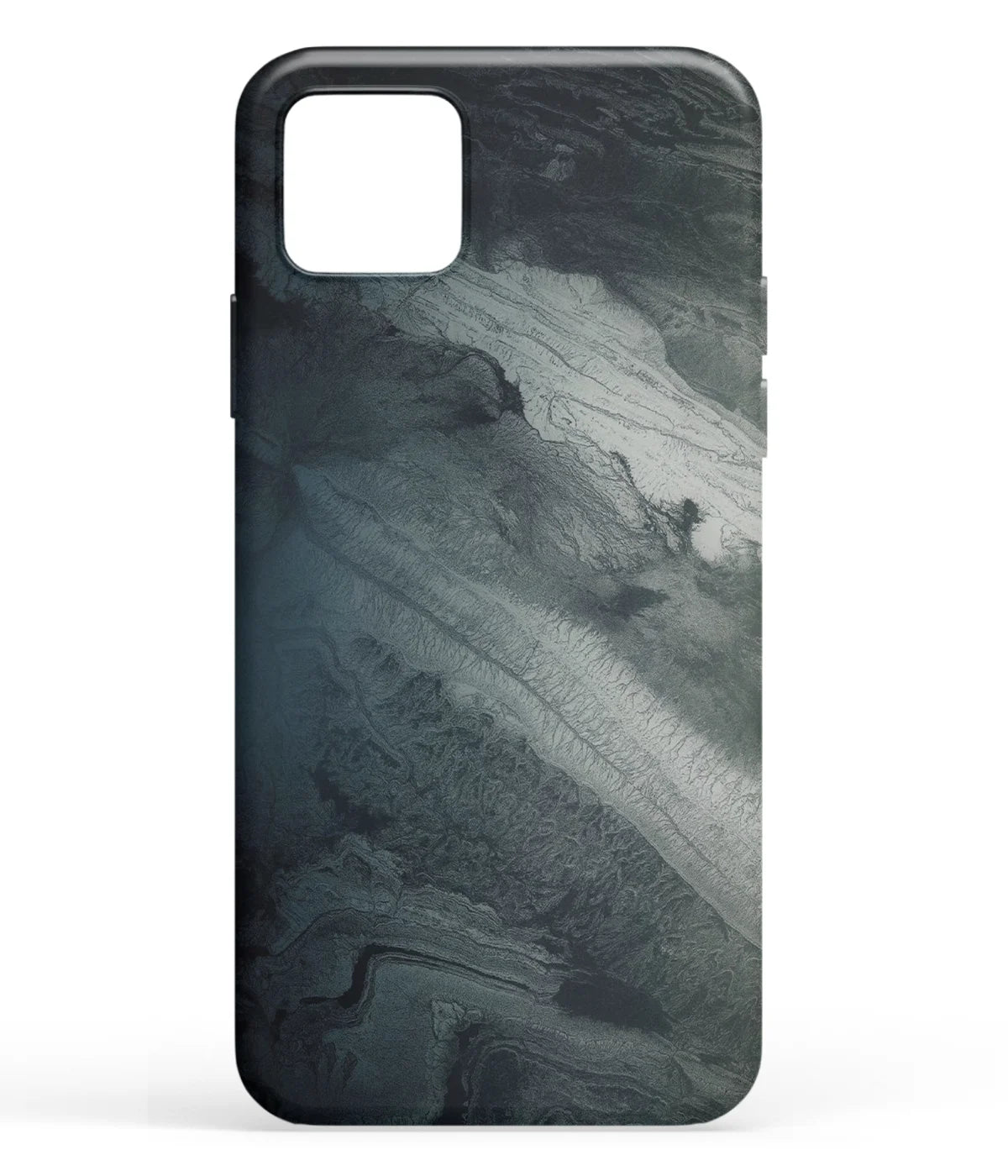 A front-on view of soft silicone phone case with a colorful design.