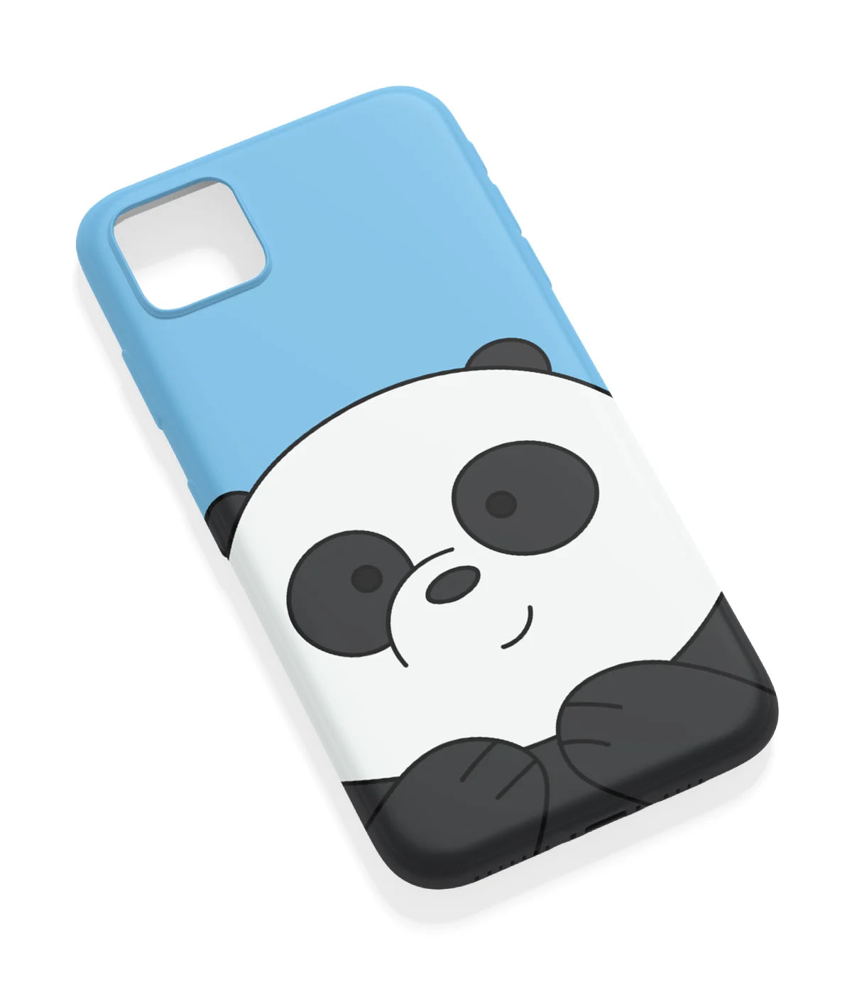 An angled view of a soft silicone case featuring a vibrant design.
