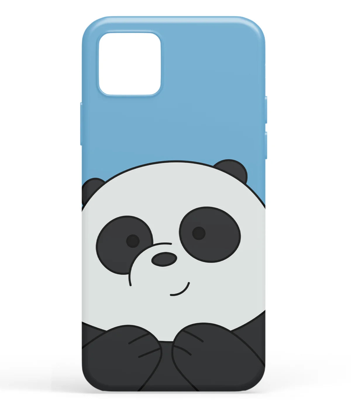 A front-on view of soft silicone phone case with a colorful design.