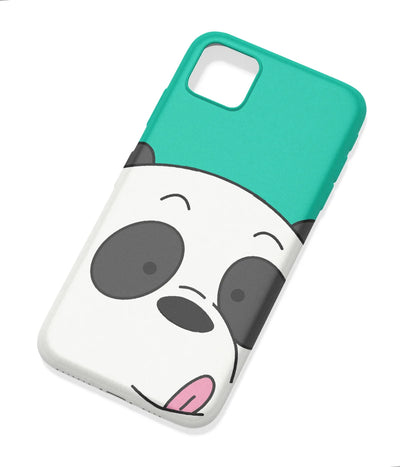 An angled view of a soft silicone case featuring a colorful design.