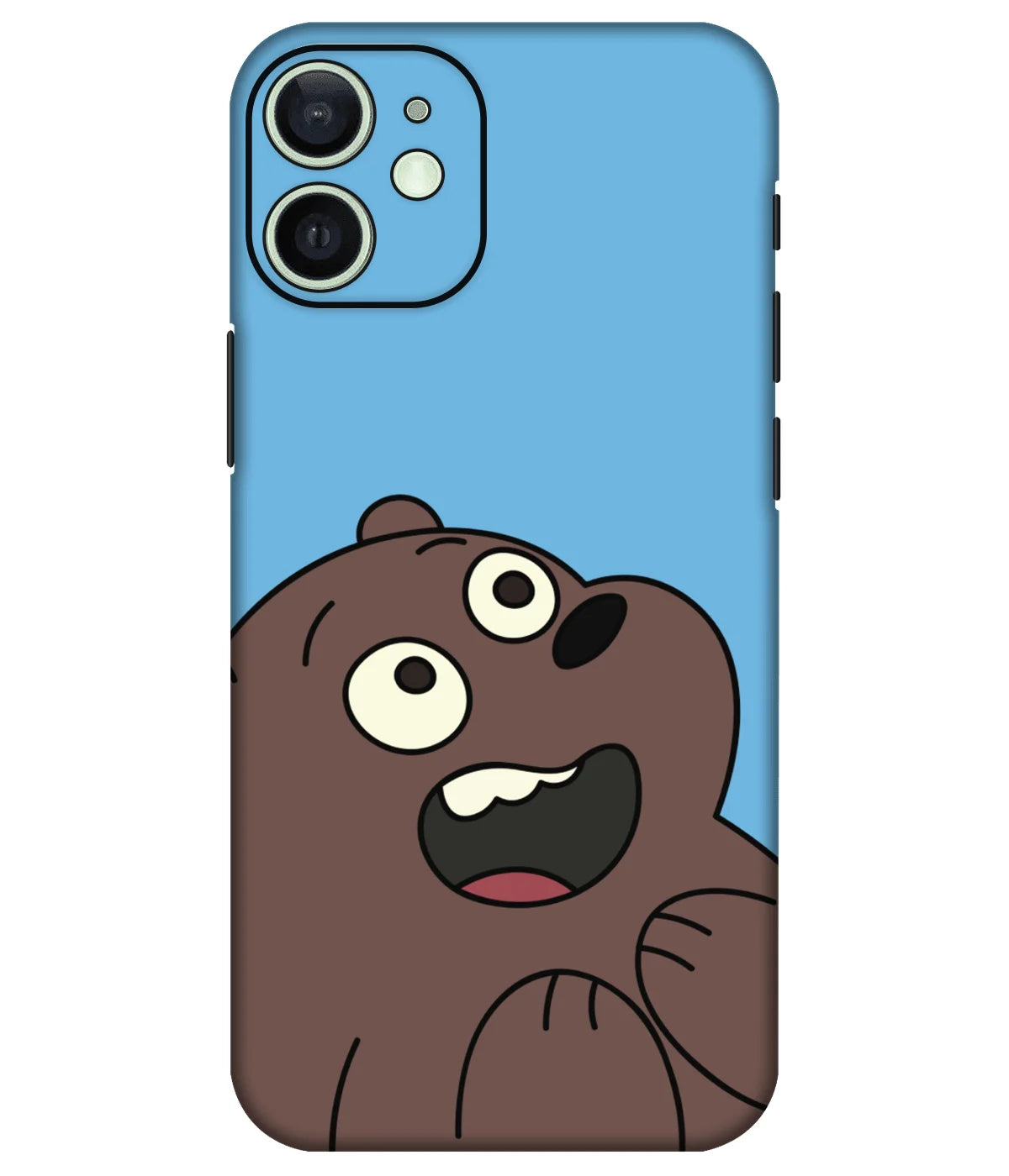 Image of a phone case featuring a mobile skin with a graphic design.