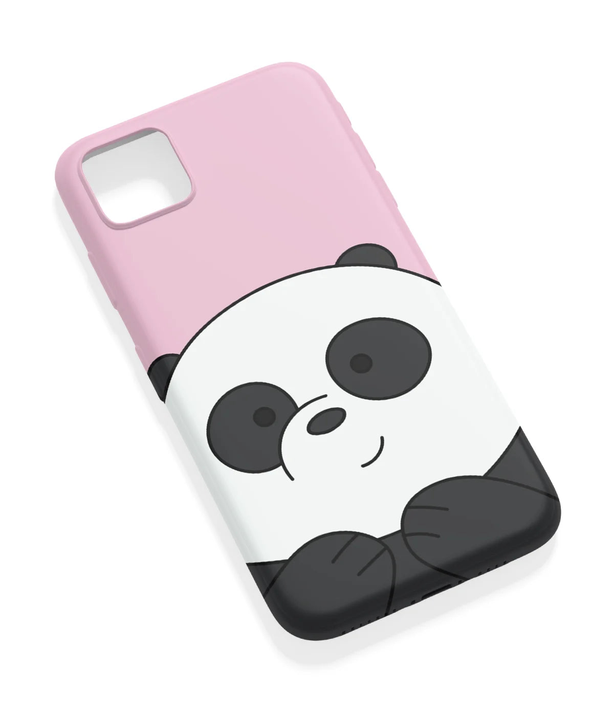 An angled view of a soft silicone case featuring a vibrant design.