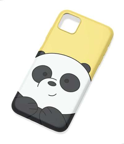 An angled view of a soft silicone case featuring a colorful design.