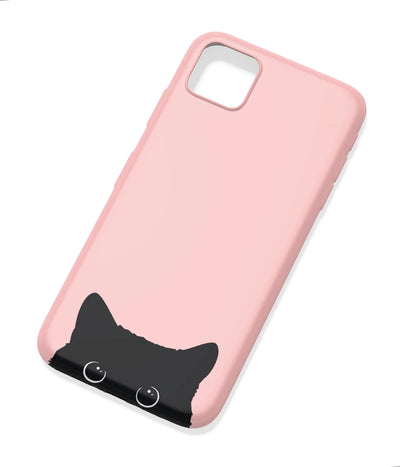 An angled view of a soft silicone case featuring a colorful design.