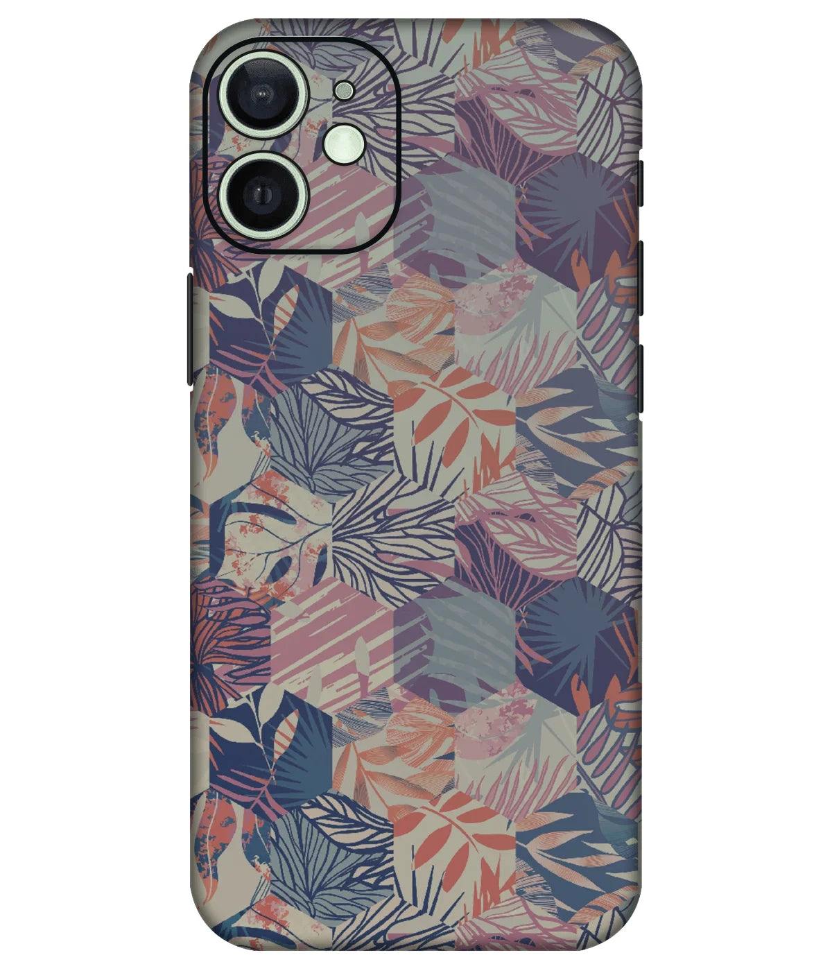 Image of a phone case featuring a mobile skin with a graphic design.