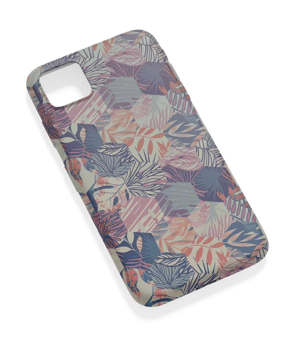 An angled view of a soft silicone case featuring a vibrant design.