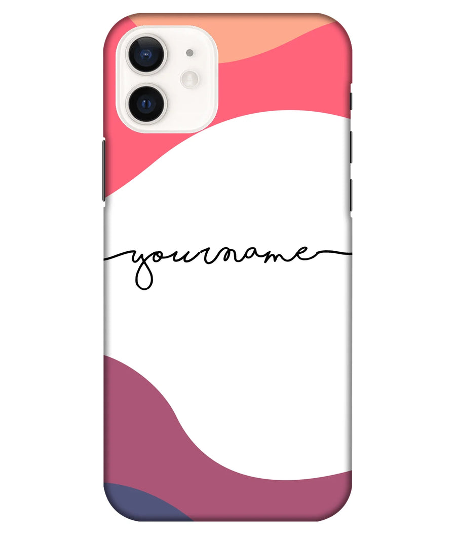 Minimal Fluid Shapes Slim Hard Custom Name Case