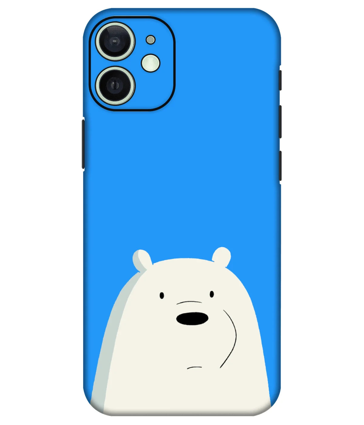 Image of a phone case featuring a mobile skin with a graphic design.