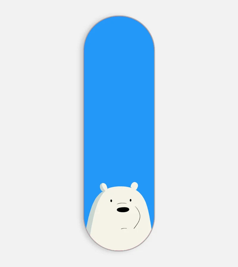 Mobile phone grip slider with a colorful design on a white background