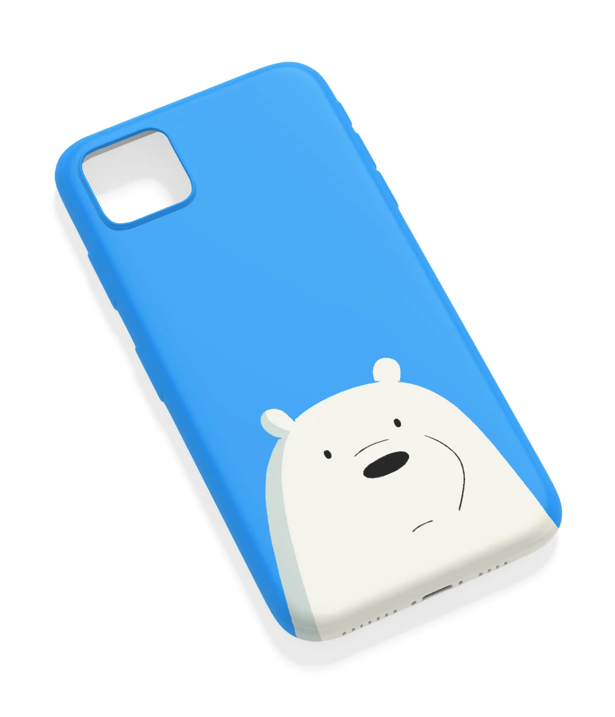 An angled view of a soft silicone case featuring a vibrant design.
