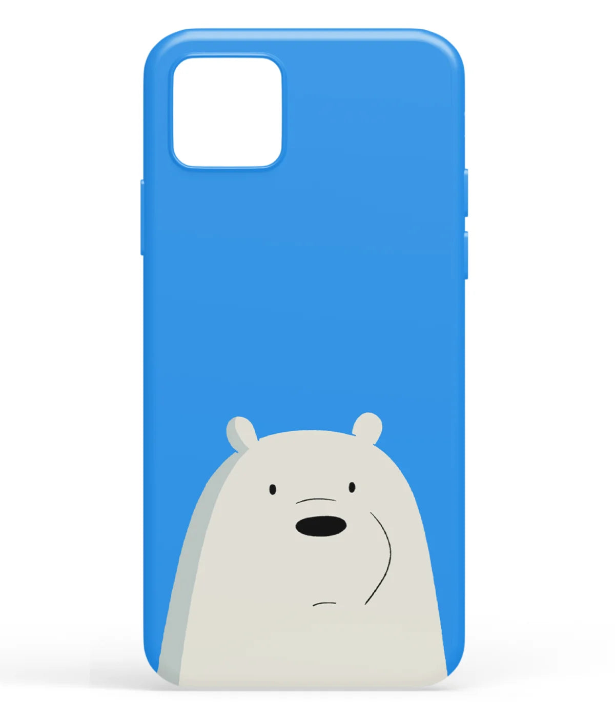 A front-on view of soft silicone phone case with a colorful design.
