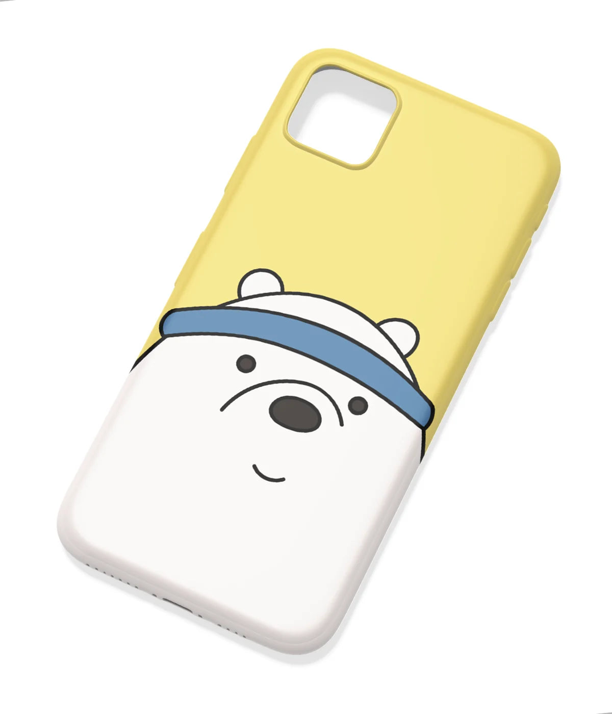 An angled view of a soft silicone case featuring a colorful design.