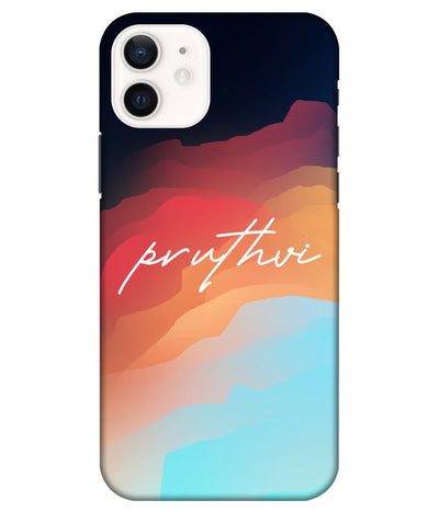 A product shot of a slim hard case with a customizable name.