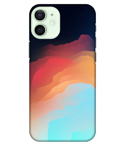 A product shot of a slim hard case with a colorful design.