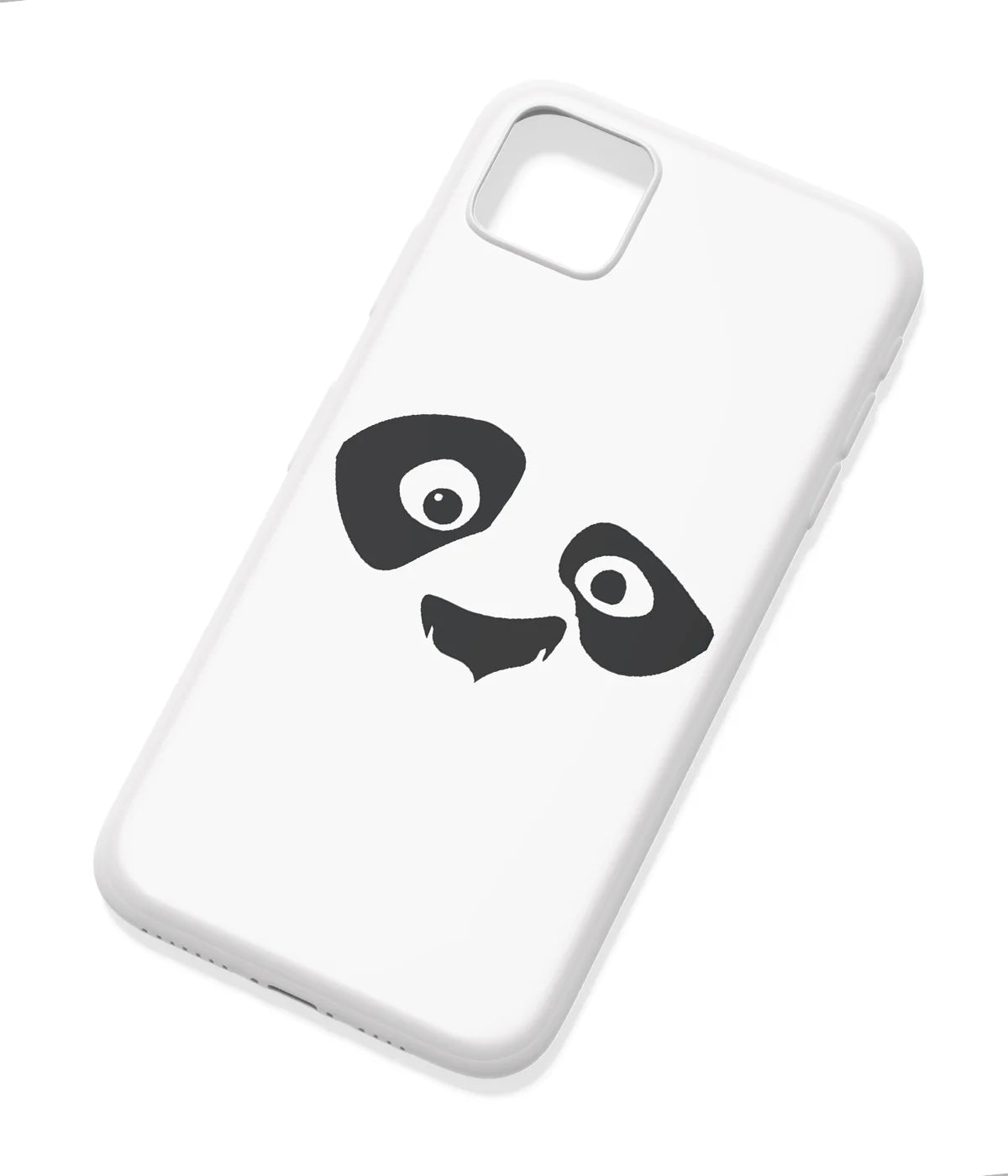 An angled view of a soft silicone case featuring a colorful design.