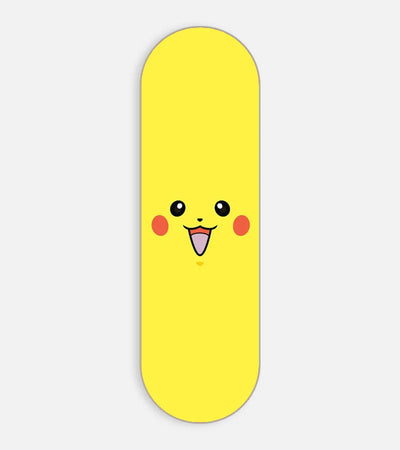 Mobile phone grip slider with a colorful design on a white background