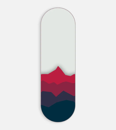 Mobile phone grip slider with a colorful design on a white background