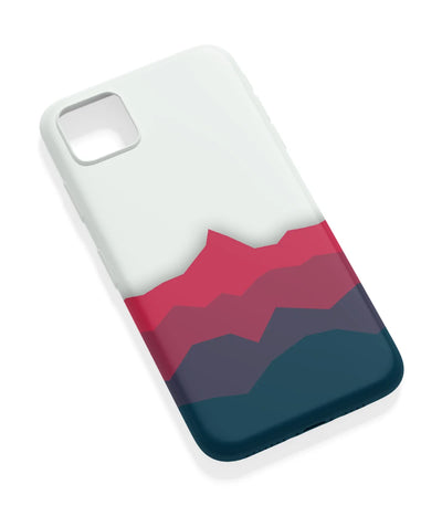 An angled view of a soft silicone case featuring a vibrant design.