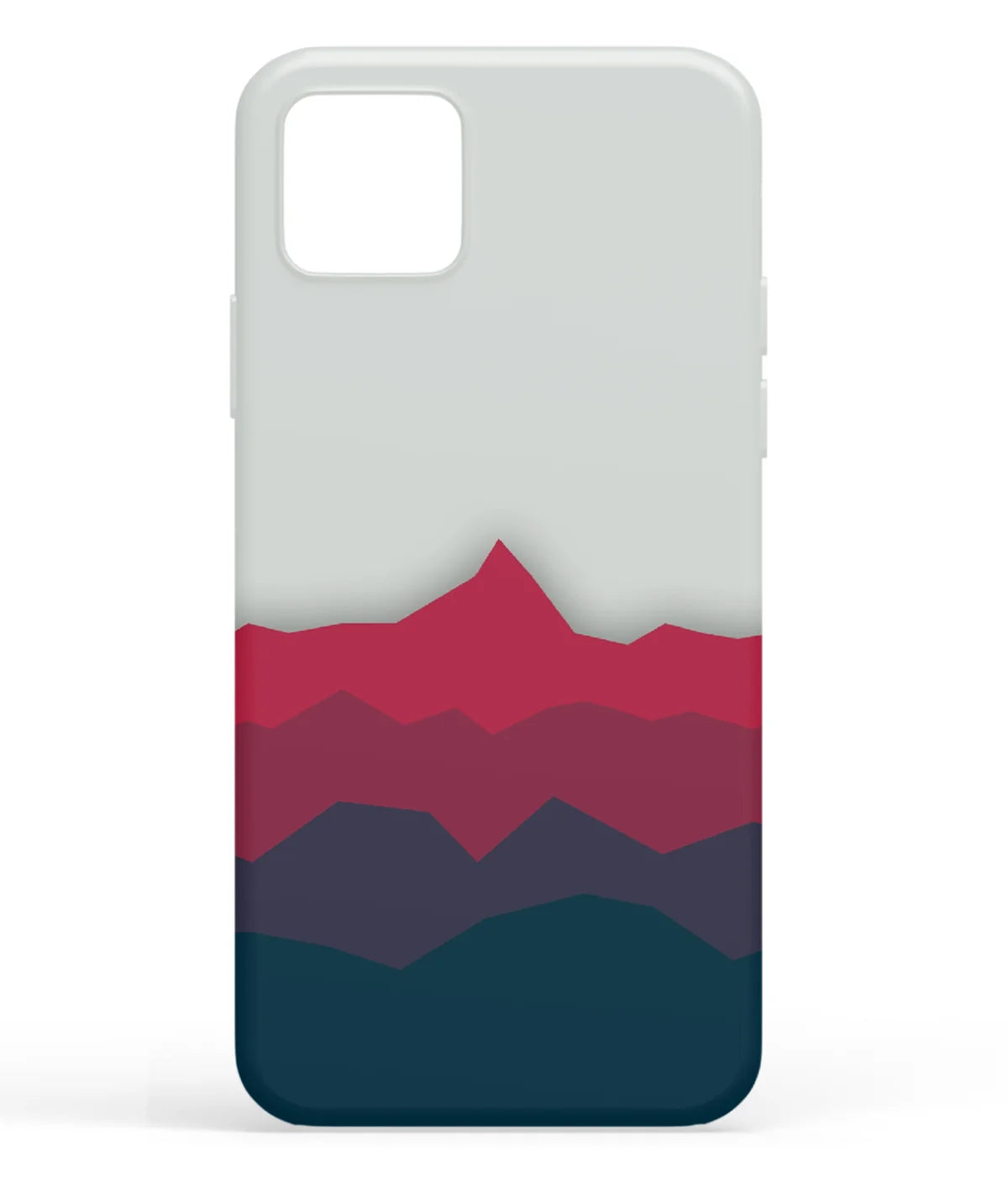 A front-on view of soft silicone phone case with a colorful design.