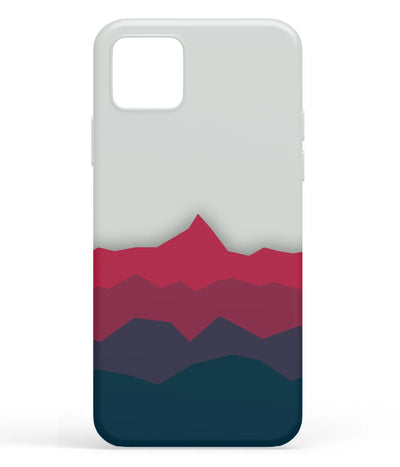 A front-on view of soft silicone phone case with a colorful design.