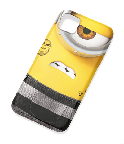 An angled view of a soft silicone case featuring a colorful design.