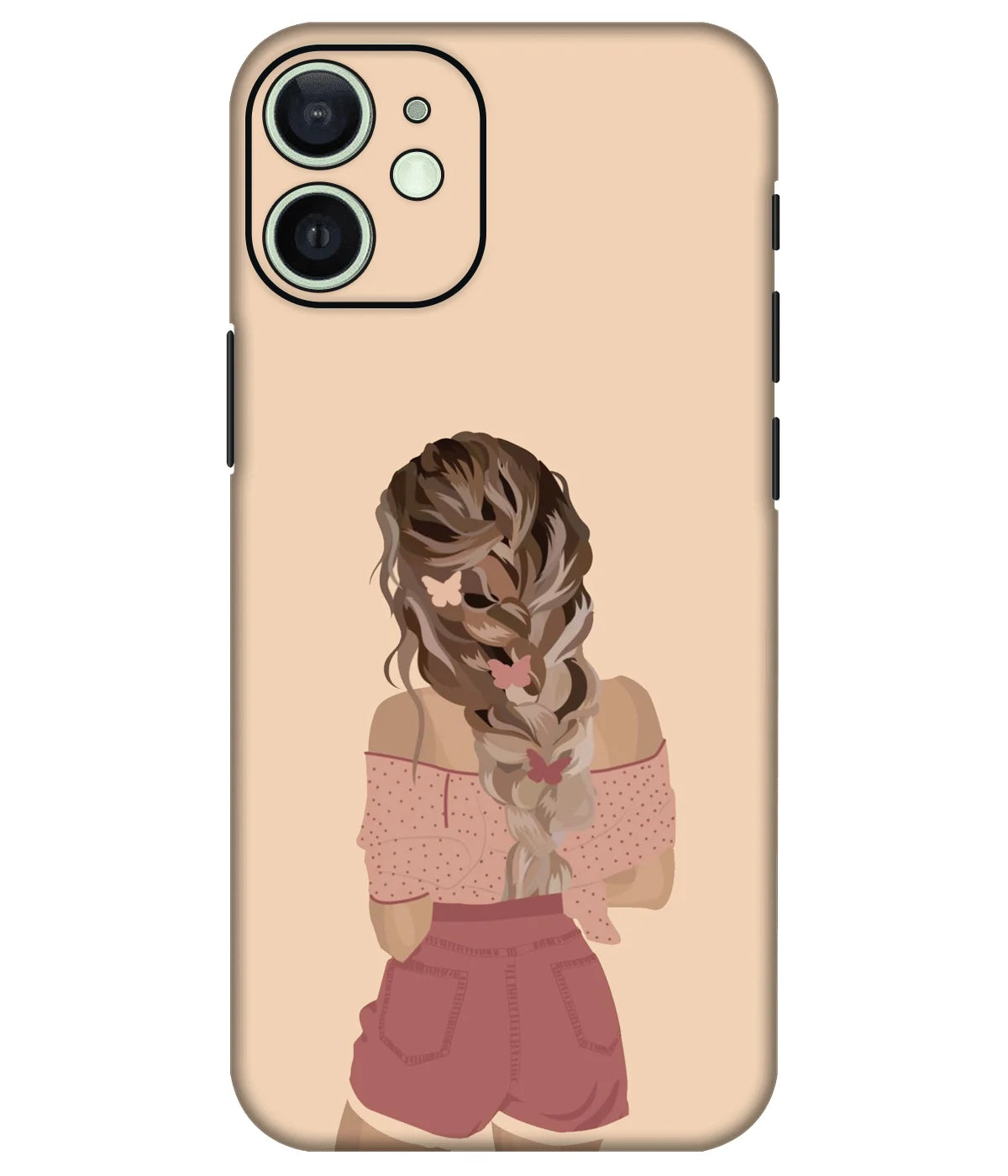 Image of a phone case featuring a mobile skin with a graphic design.