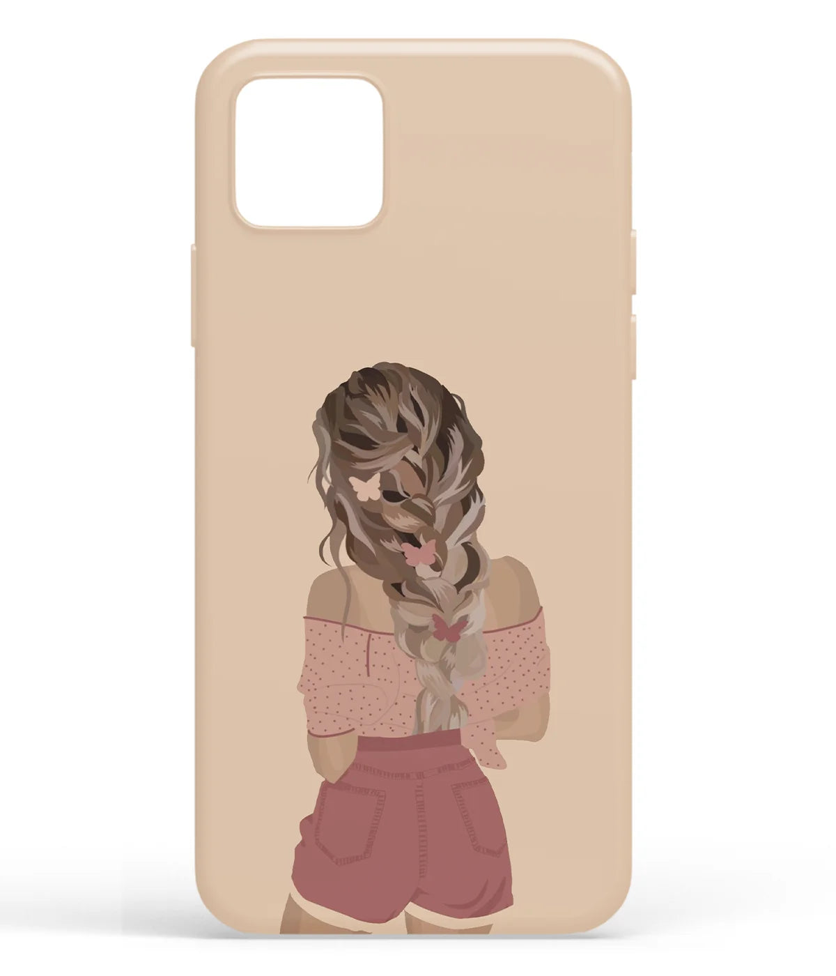 A front-on view of soft silicone phone case with a colorful design.