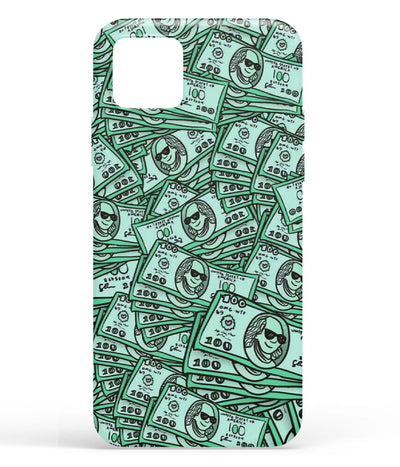 A front-on view of soft silicone phone case with a colorful design.