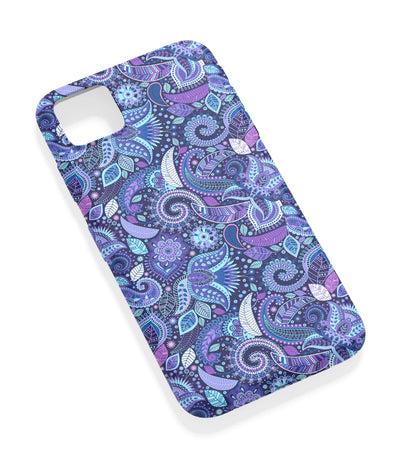 An angled view of a soft silicone case featuring a vibrant design.