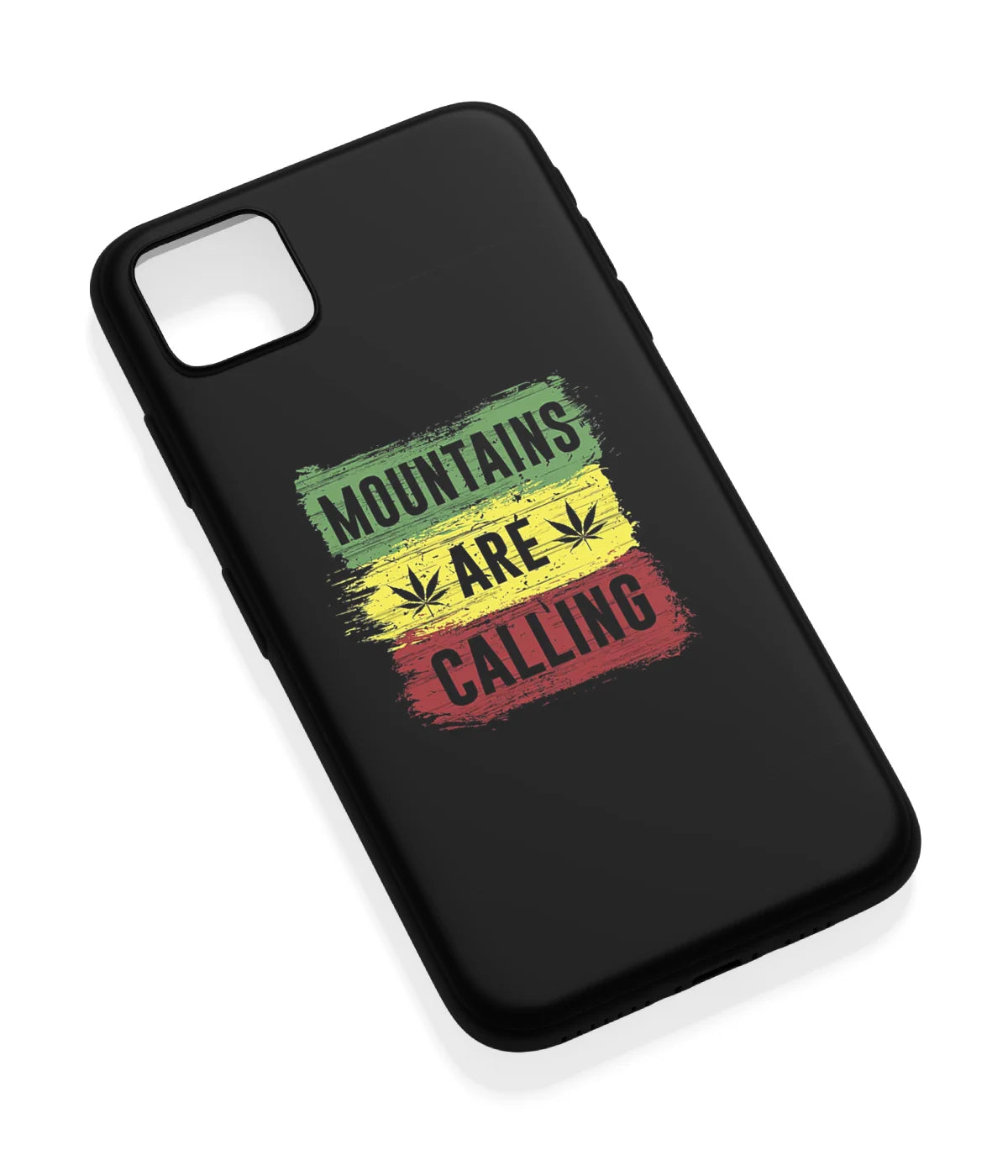 An angled view of a soft silicone case featuring a vibrant design.