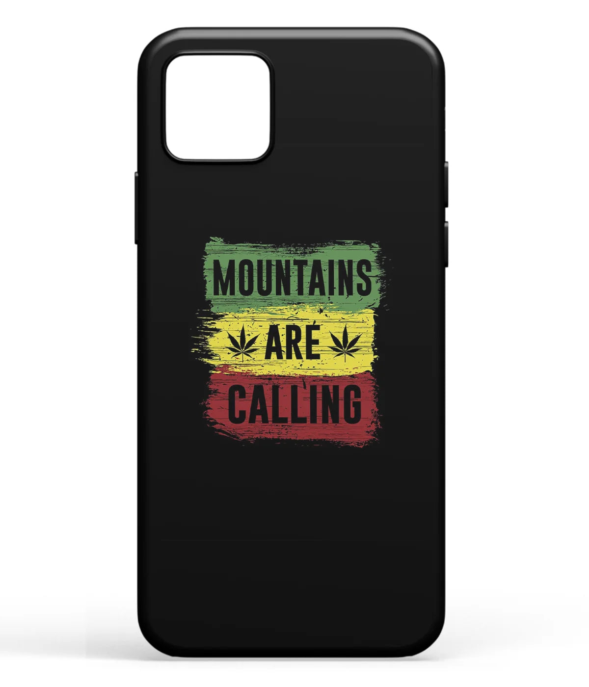 A front-on view of soft silicone phone case with a colorful design.