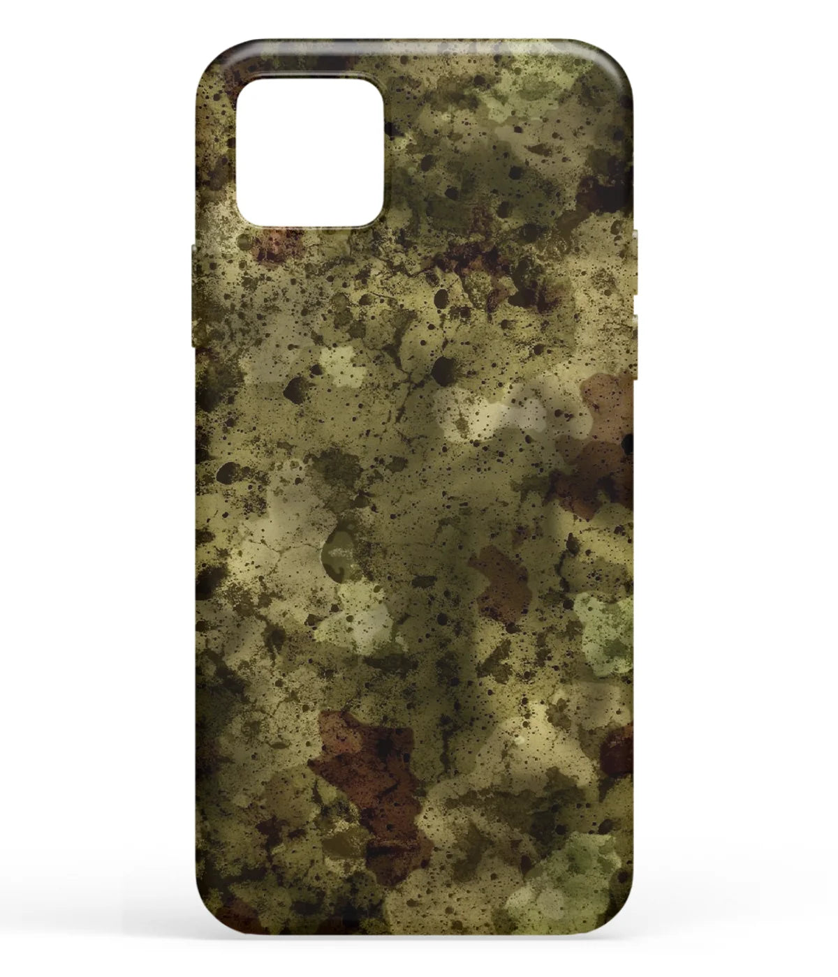 A front-on view of soft silicone phone case with a colorful design.