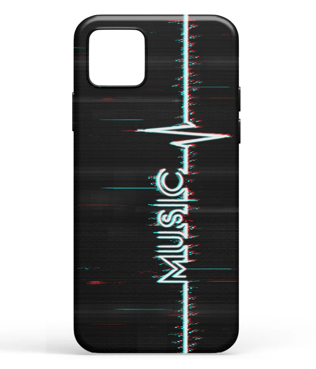 A front-on view of soft silicone phone case with a colorful design.