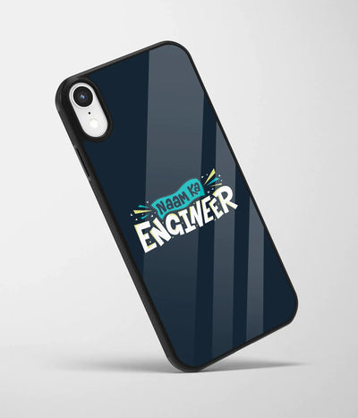 An angled view of a glass phone case featuring a vibrant design.