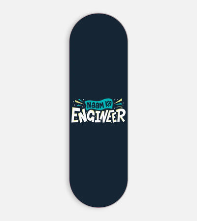 Mobile phone grip slider with a colorful design on a white background