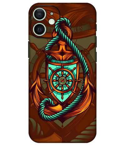 Image of a phone case featuring a mobile skin with a graphic design.
