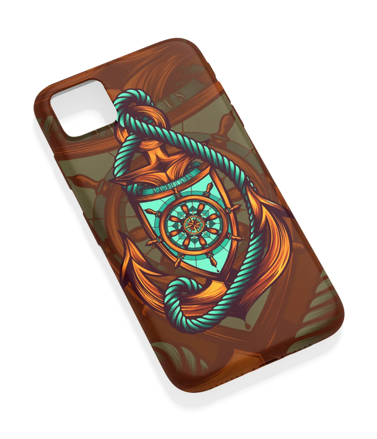 An angled view of a soft silicone case featuring a vibrant design.