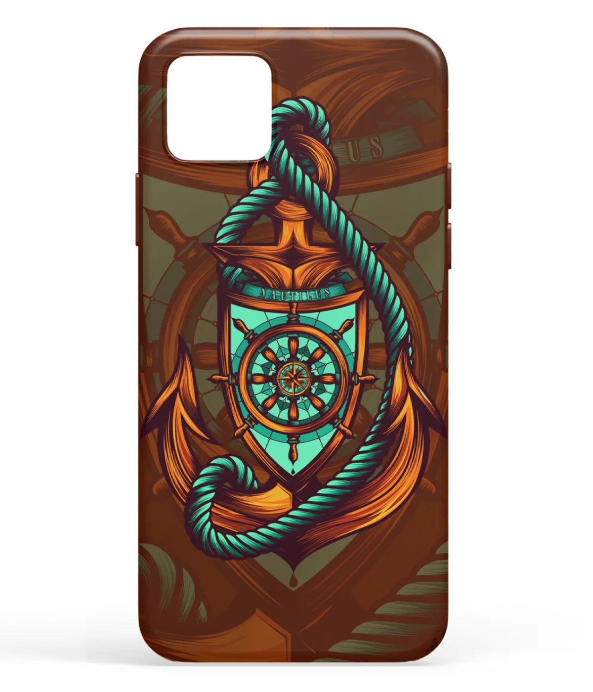 A front-on view of soft silicone phone case with a colorful design.