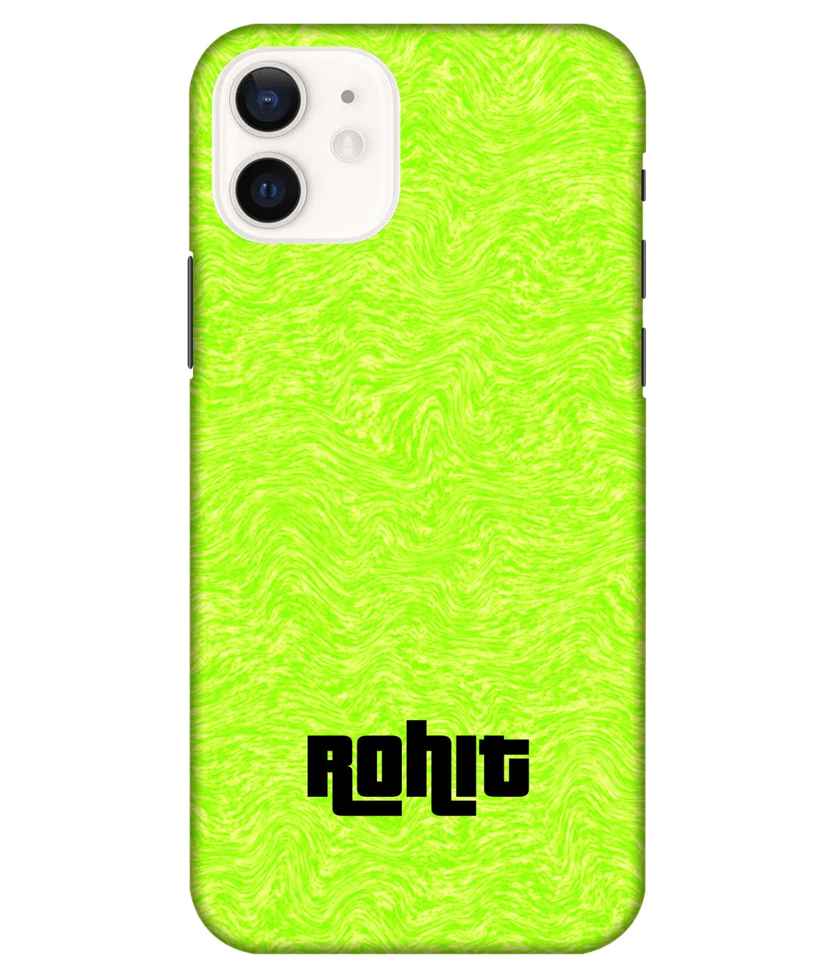 A product shot of a slim hard case with a customizable name.