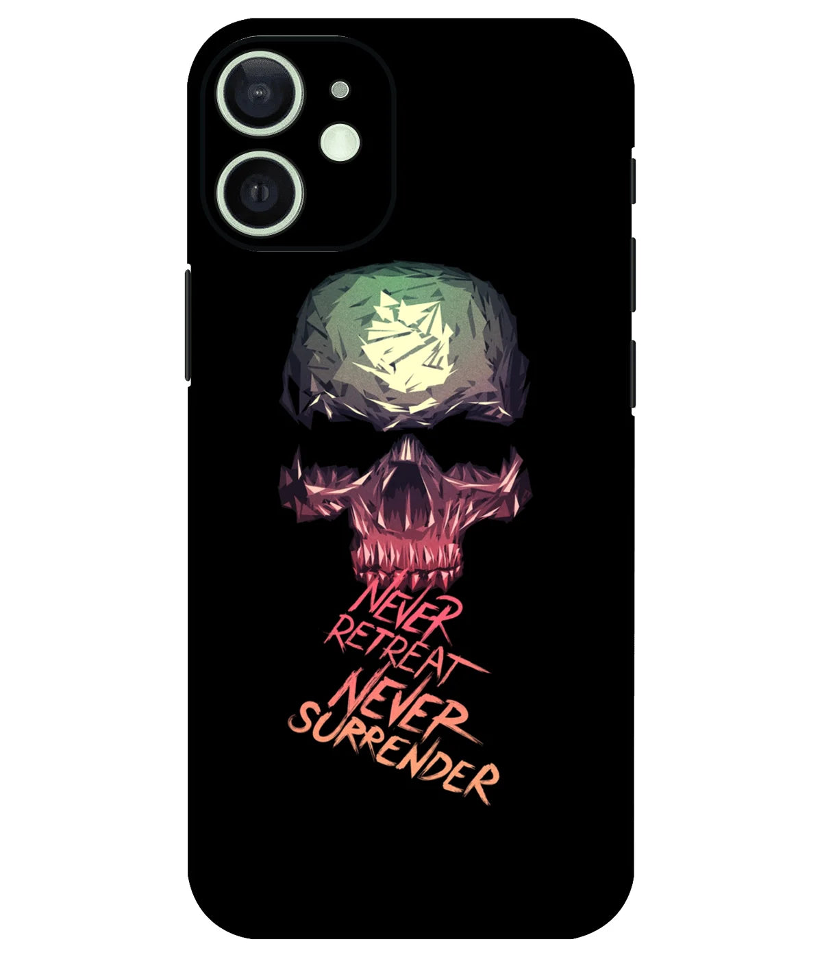 Image of a phone case featuring a mobile skin with a graphic design.